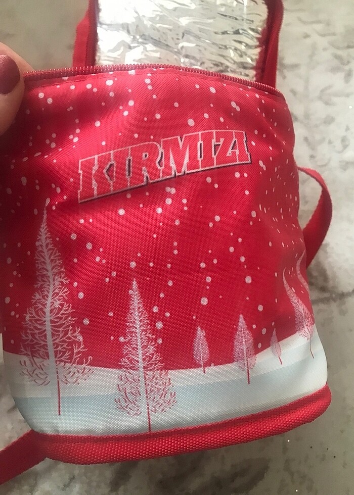 Kırmızı termos çanta - Görsel 4