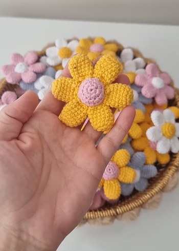 Bohem Tarzda El Yapımı Örgü Çiçek Sepeti - Görsel 3