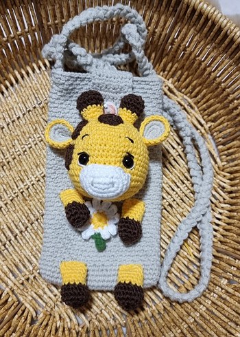 El Örgüsü Kırmızı Tavşanlı Telefon Kılıfı - Görsel 2