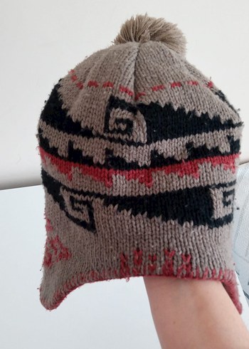 Etnik Desenli Çocuk Örgü Bere - Görsel 3