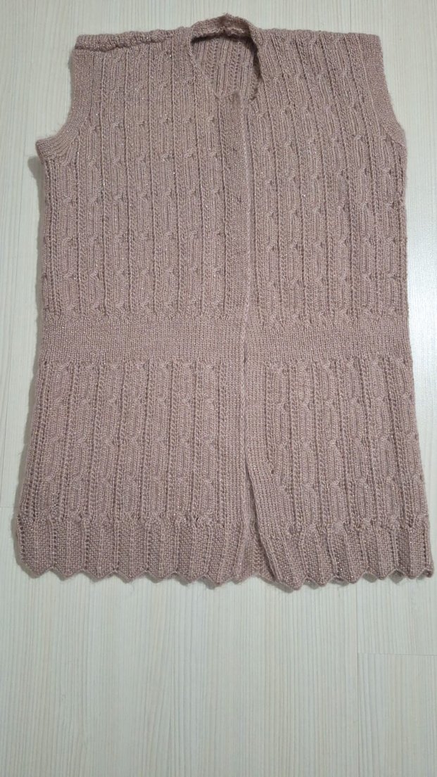 Düğmeli Bej Hamile Hırka - Görsel 5