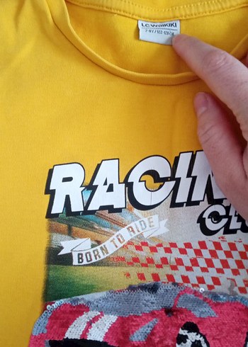 Sarı Baskılı Erkek Sweatshirt - Görsel 4