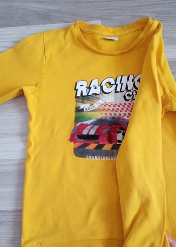 Sarı Baskılı Erkek Sweatshirt - Görsel 2