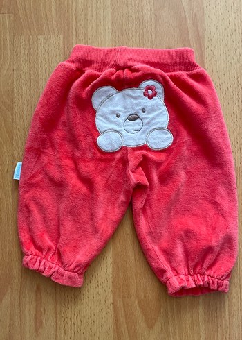 Veo Baby Kız Çocuk Kırmızı Nakışlı Rahat Pantolon