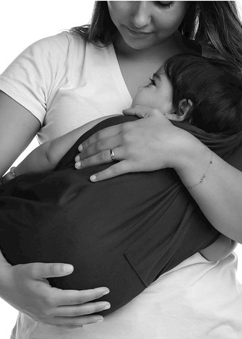 Lacivert Bebek Taşıma Slingi - Görsel 5