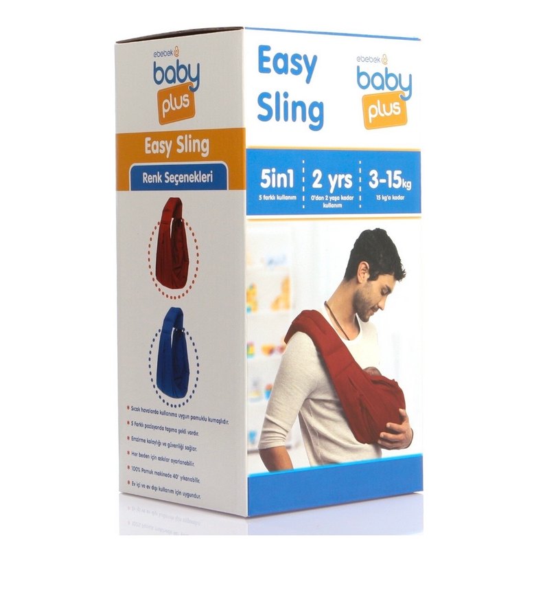 Lacivert Bebek Taşıma Slingi - Görsel 2