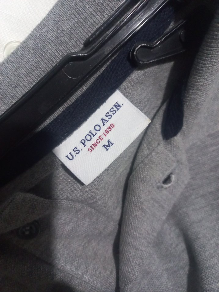 U.S. Polo ASSN Gri Uzun Kollu Polo Tişört - Görsel 3