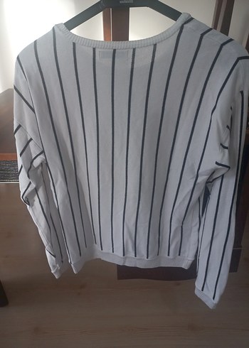 Trendy Bisiklet Yaka Uzun Kollu Kadın Sweatshirt - Görsel 2