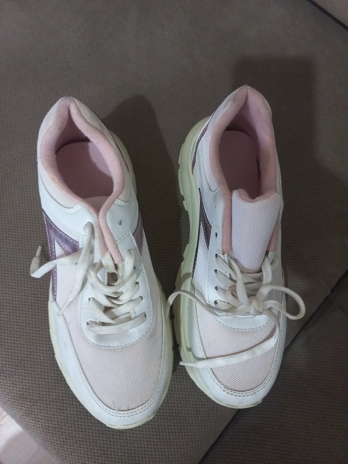 Beyaz Platform Topuklu Kadın Spor Ayakkabı - Görsel 2