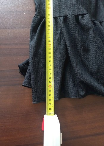 Ambar Siyah Askılı Midi Keten Elbise - Görsel 4