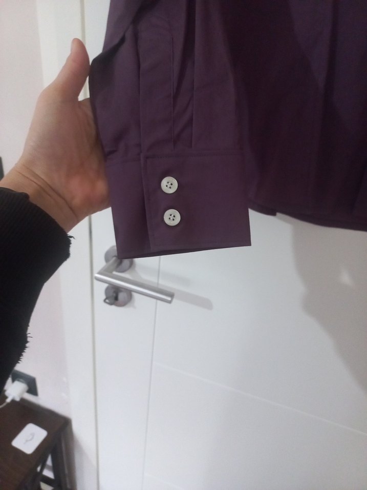 LTB Mor Uzun Kollu Düğmeli ErkekGömlek - Görsel 3