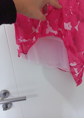 Pembe Çok Şık Asimetrik Tunik - Görsel 3