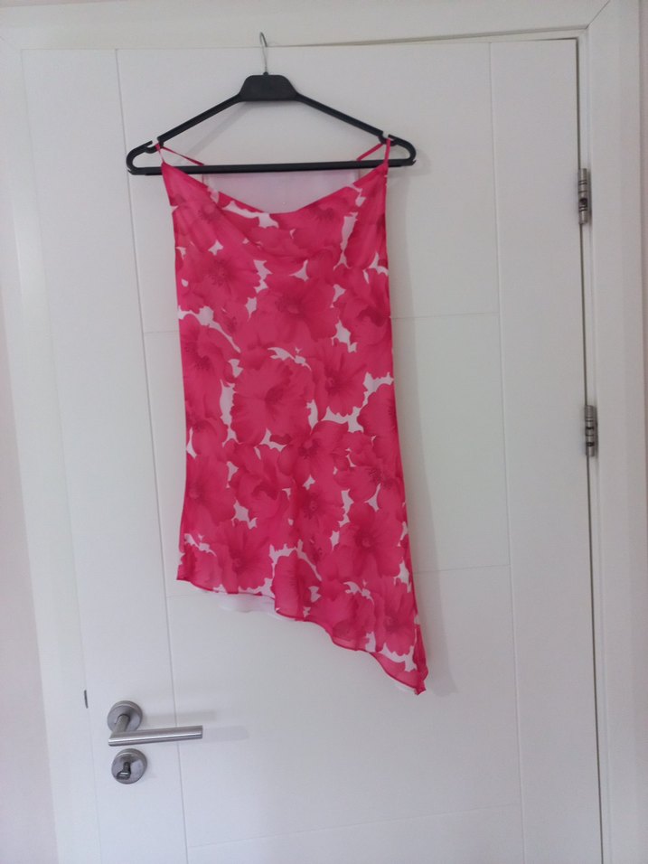 Pembe Çok Şık Asimetrik Tunik - Görsel 2