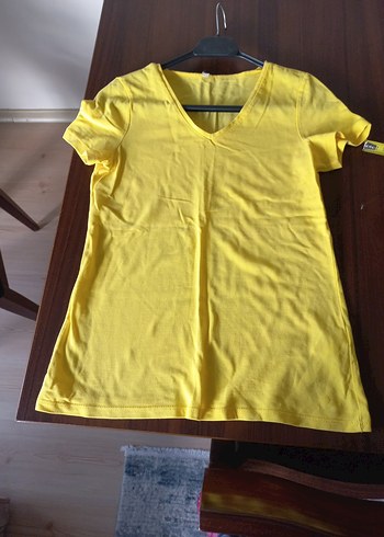 Civciv Sarı V Yaka Kadın Tişört - Görsel 2