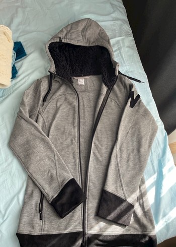 Decathlon Wedze Gri Fermuarlı sweatshirt - Görsel 3