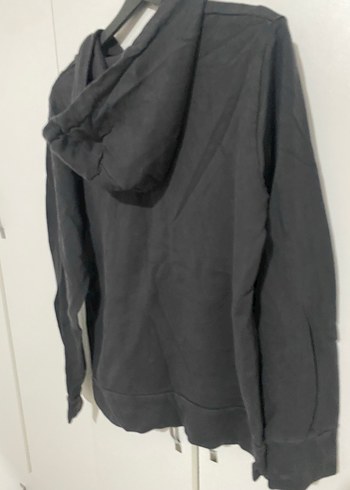 Antrasit Kadın Kapüşonlu Salaş Sweatshirt - Görsel 3