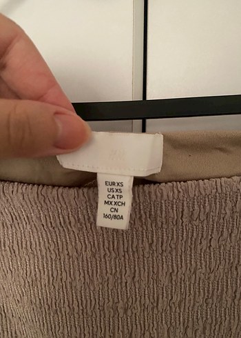 Bej Triko Kadın Bluz, Uzun Kollu, dar Kesim - Görsel 2