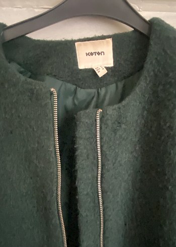 Koyu Yeşil Fermuarlı Kaban - Görsel 2