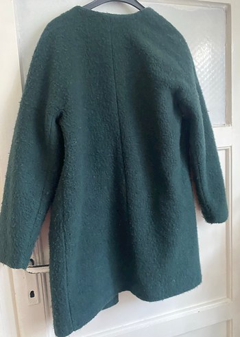 Koyu Yeşil Fermuarlı Kaban - Görsel 3