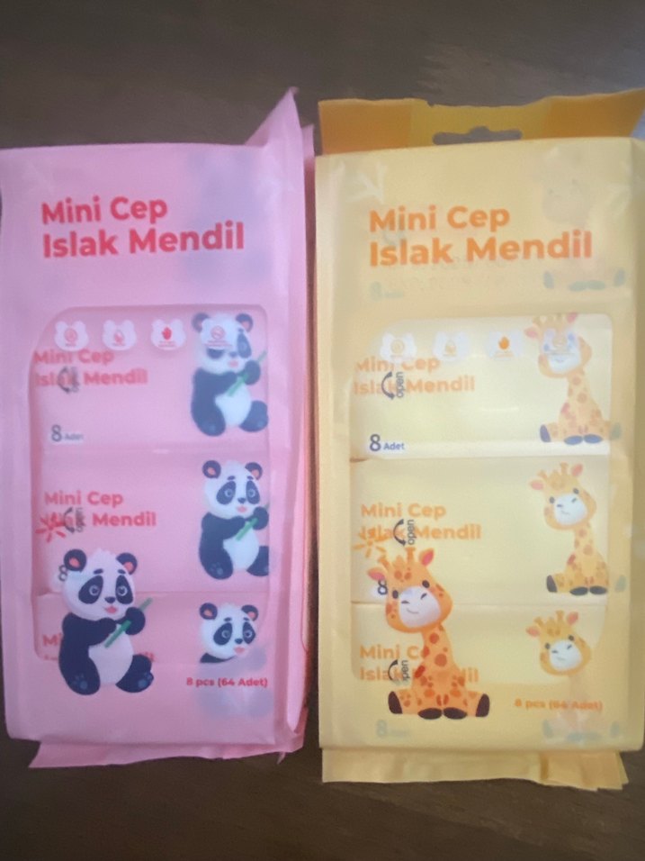 Renkli Mini Cep Islak Mendil Paketleri - Görsel 2