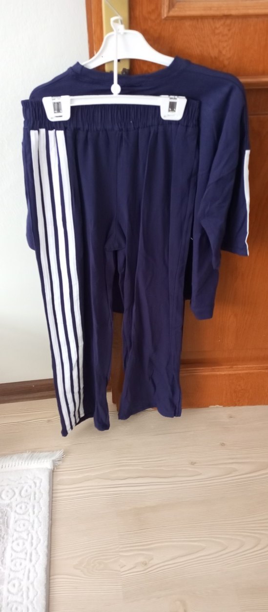 Erkek Lacivert Çizgili Uzun Kollu Pijama Takımı - Görsel 2