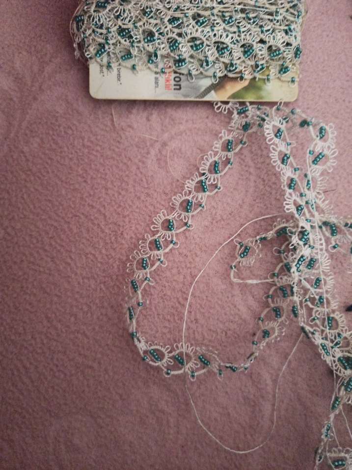 Narin Turkuaz Nakışlı Dantel Kadın El Zinciri - Görsel 2