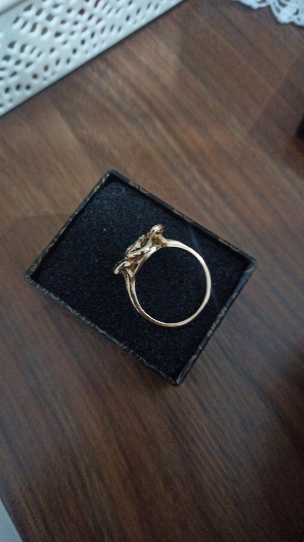 Vintage Yılan Desenli Altın Renkli Kadın Yüzük - Görsel 3