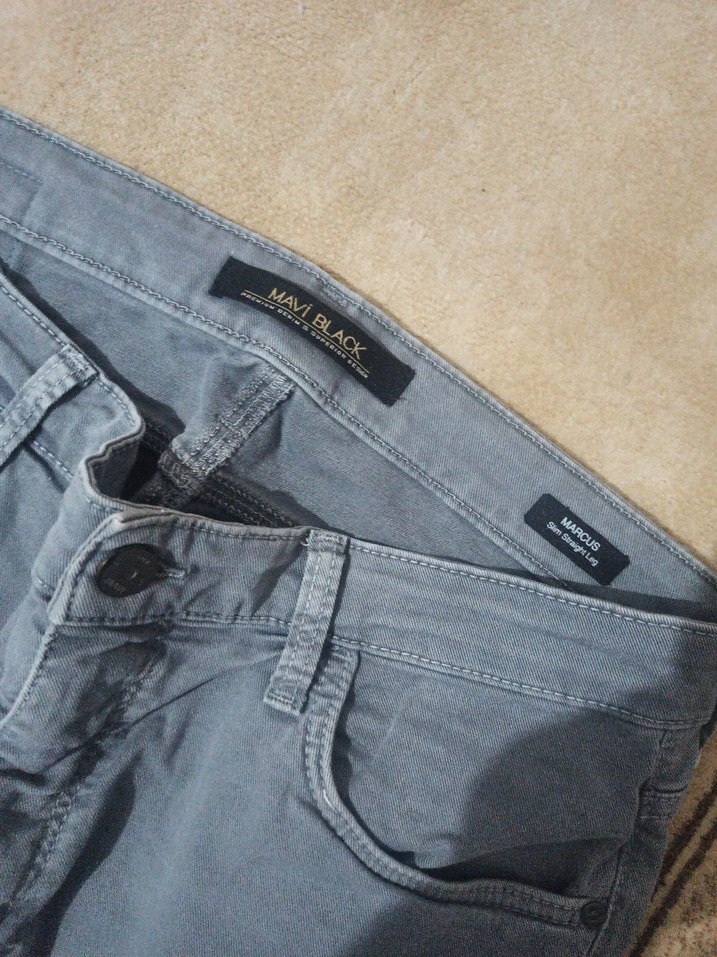 Gri Denim Erkek Pantolon - Görsel 4