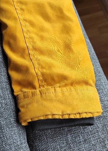 hardal sarısı Kapüşonlu Erkek Çocuk Kaban - Görsel 11