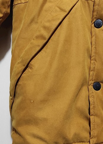 hardal sarısı Kapüşonlu Erkek Çocuk Kaban - Görsel 3