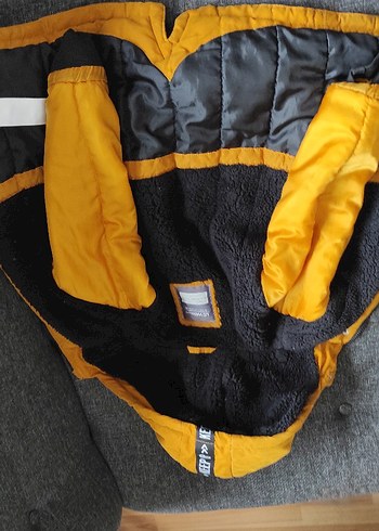 hardal sarısı Kapüşonlu Erkek Çocuk Kaban - Görsel 8