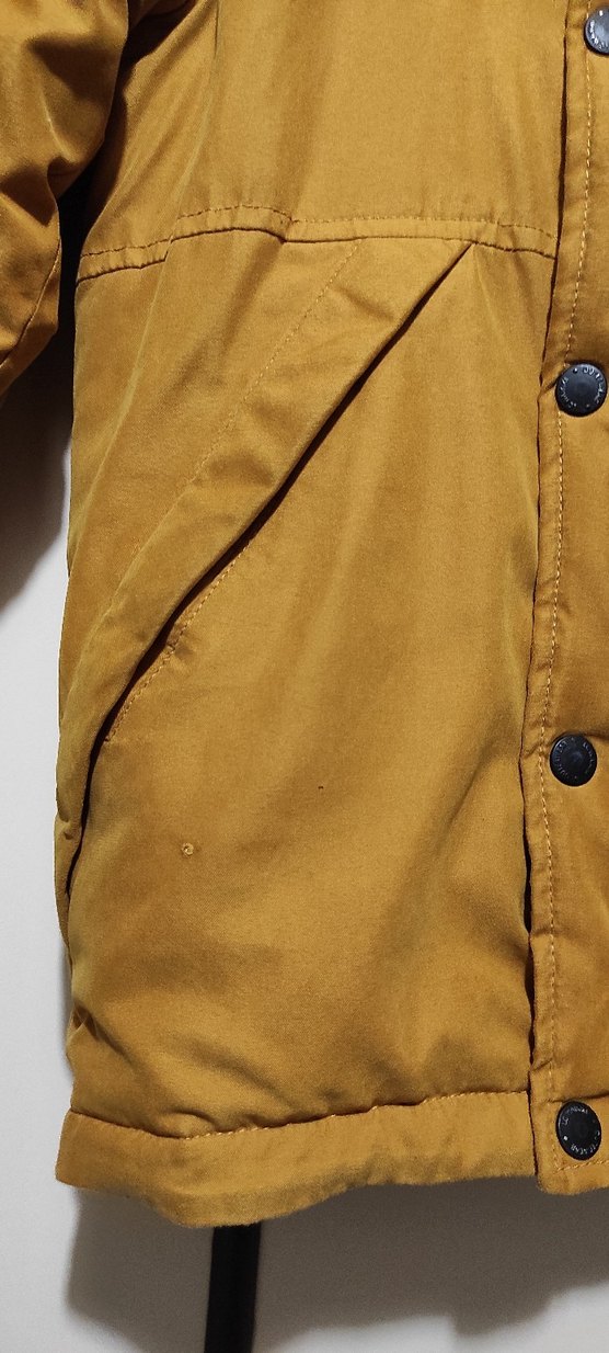 hardal sarısı Kapüşonlu Erkek Çocuk Kaban - Görsel 3