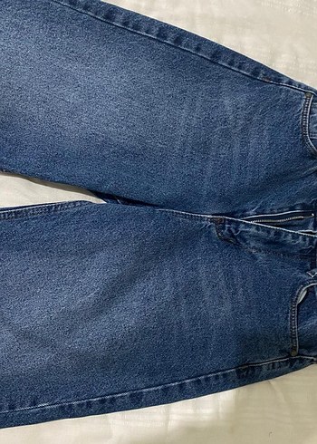 3 adet mavi, krem kadın kot denim pantolon - Görsel 6