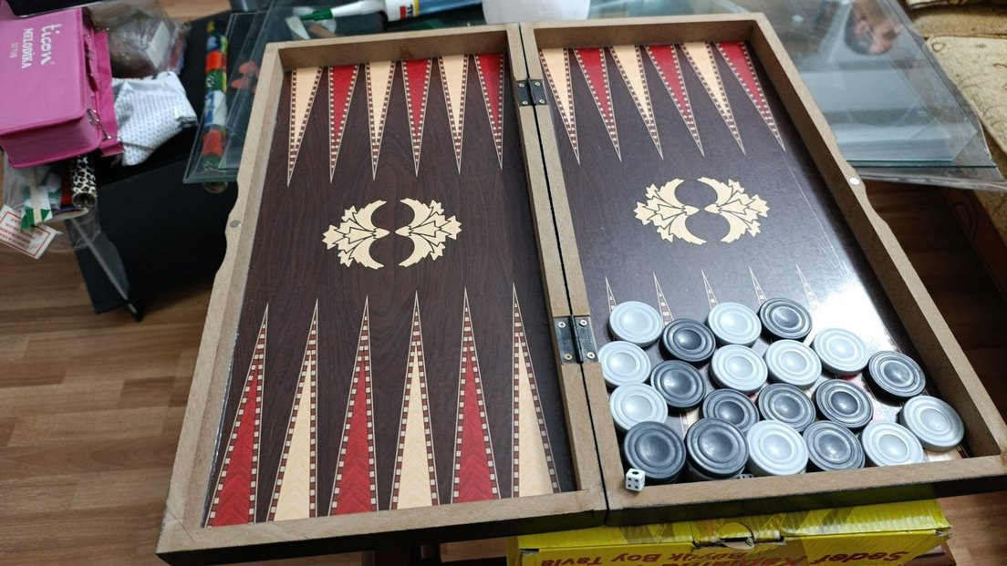 Büyük Sedef Kaplama Tavla Seti - Görsel 2