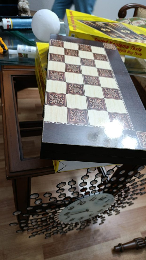 Büyük Sedef Kaplama Tavla Seti - Görsel 4