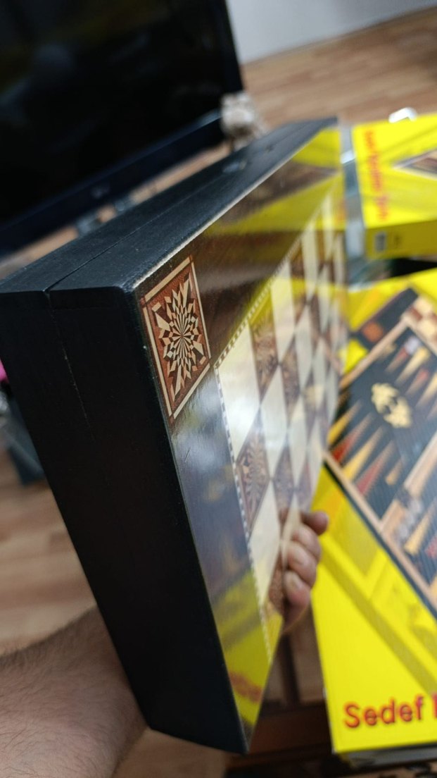 Büyük Sedef Kaplama Tavla Seti - Görsel 3