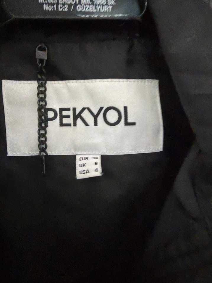 Siyah Kemerli Midi Kadın Ceket - Görsel 2