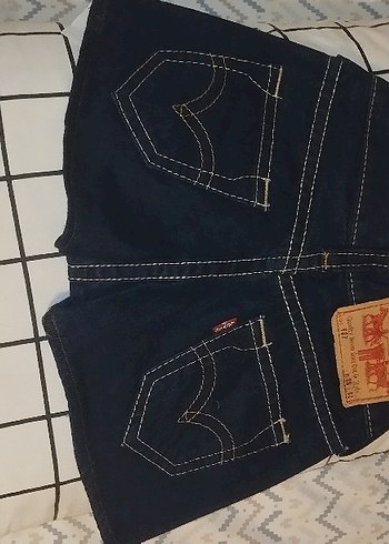 32 Beden Kadın Koyu Mavi Mini Denim Şort