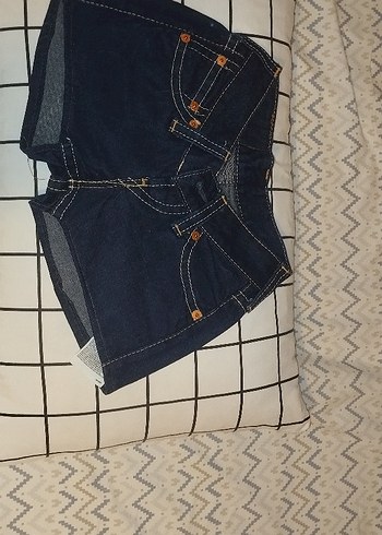 Levis Kadın Koyu Mavi Mini Denim Şort