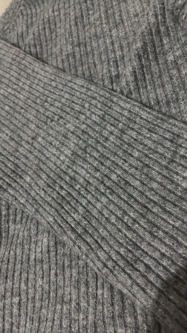 Gri Örgü Boğazlı Kadın H&M Kazak - Görsel 5