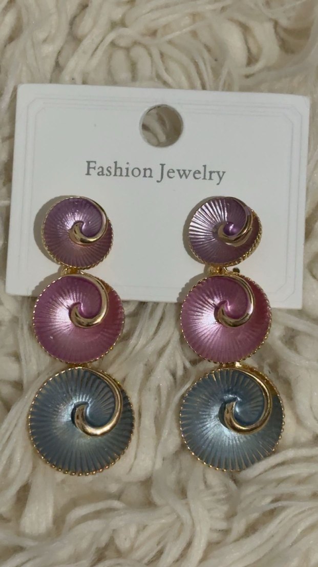 Çok Renkli Payetli Kadın Küpeler - Görsel 2