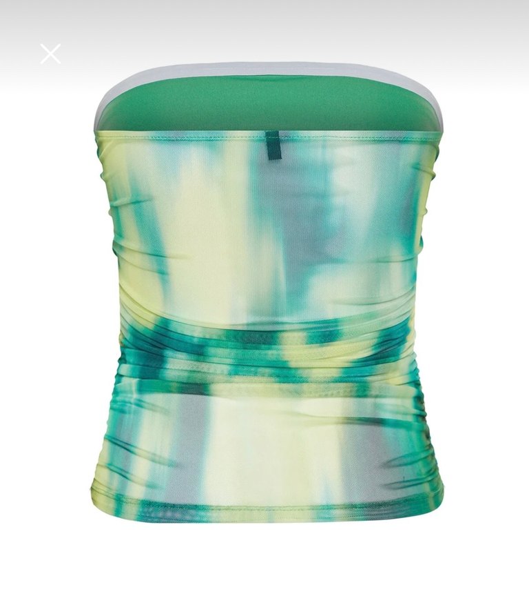 Straplez Astarlı Tül Bluz - Görsel 2