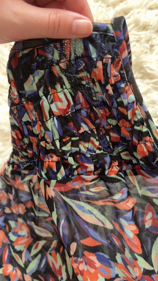 Çok Renkli Askılı Mini Bluz - Görsel 5