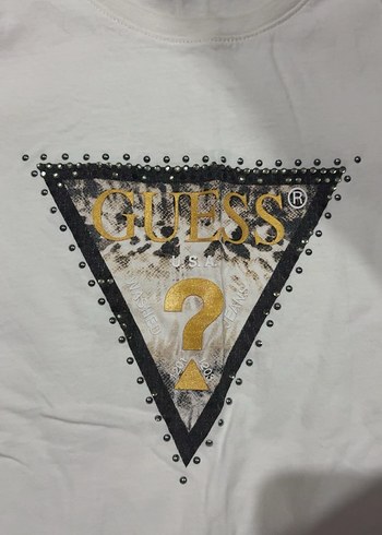 Payetli Baskılı Guess Tişört - Görsel 2