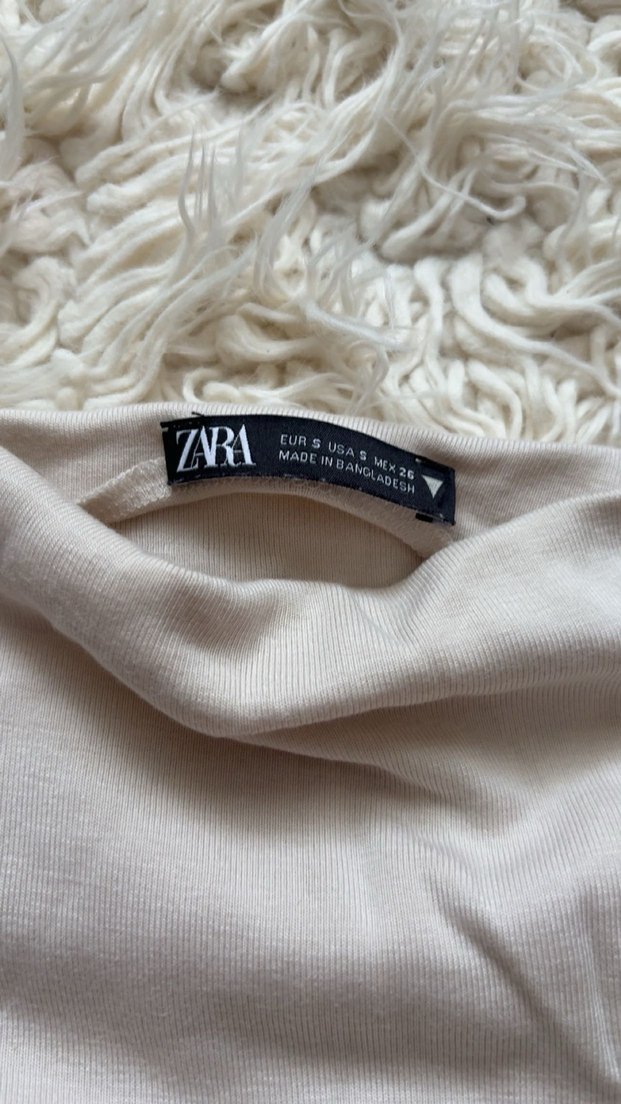 Zara Pamuk Bej Bluz - Görsel 2