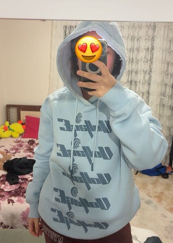 Bebek Mavisi Bershka Sweatshirt - Görsel 4