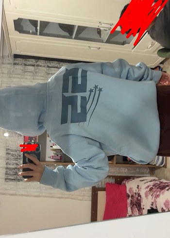 Bebek Mavisi Bershka Sweatshirt - Görsel 5