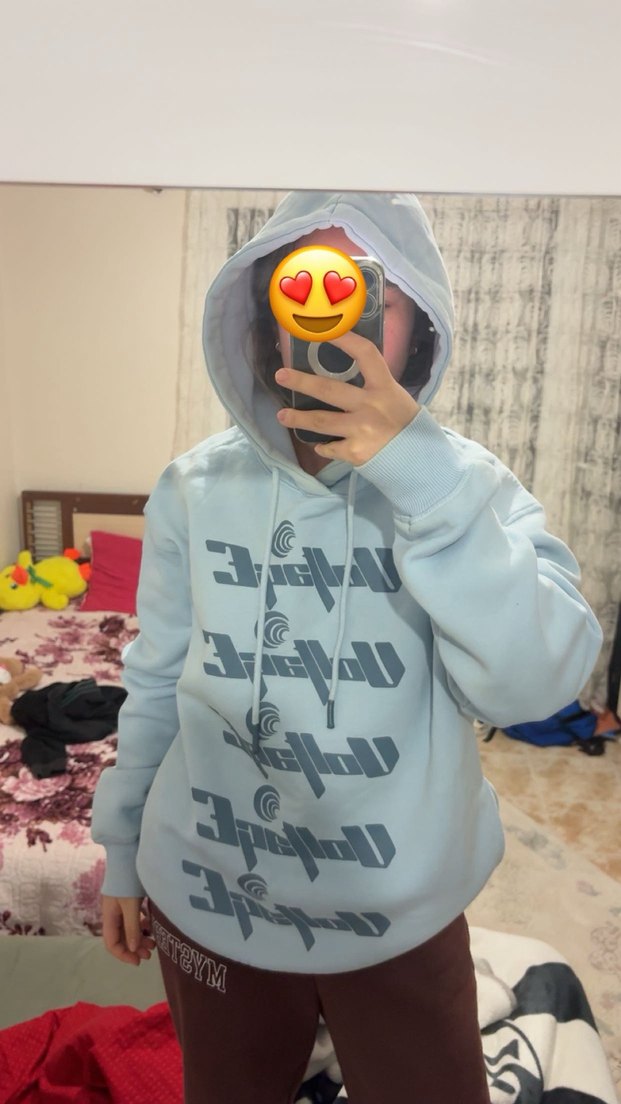 Bebek Mavisi Bershka Sweatshirt - Görsel 4