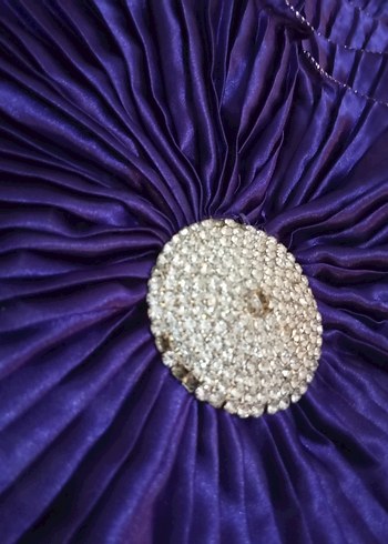 Koyu Mor Nakışlı Yatak Örtüsü - Görsel 10