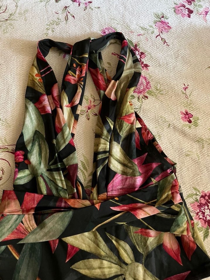 Bohem Çok Renkli Uzun Kesim Mayo - Görsel 3